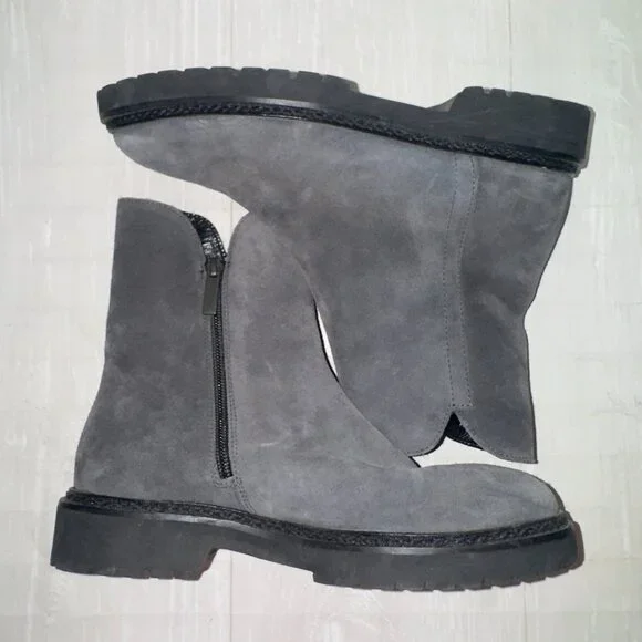 Aquatalia Gray Suede Ankle Boots - Picture 6 of 7